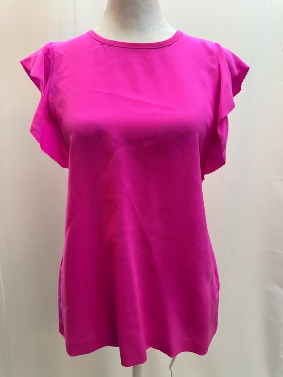 kate spade Tops - Kate Spade Silk Bright Pink Flutter Sleeve Blouse Top 2